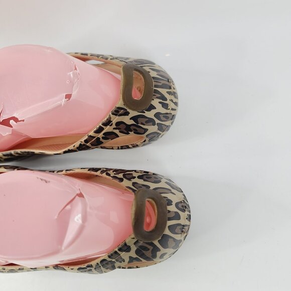 Crocs Kadee Women's Tan Brown Leopard Print Slip On Ballet Flats Size US 8 - Picture 4 of 7